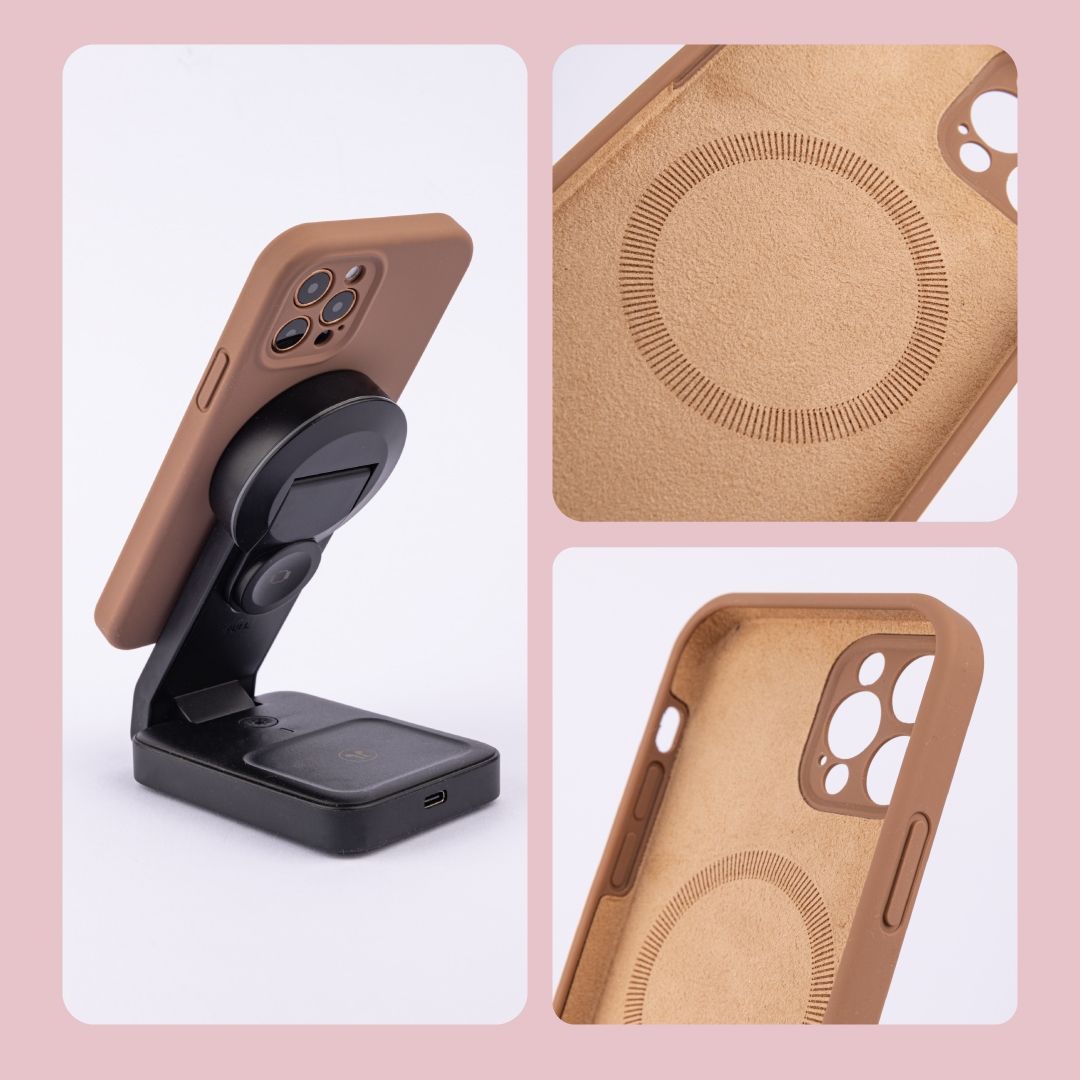 iPhone 16 Pro Simply Roar Hyper Silicone Case (MagSafe Compatible) - Light Brown