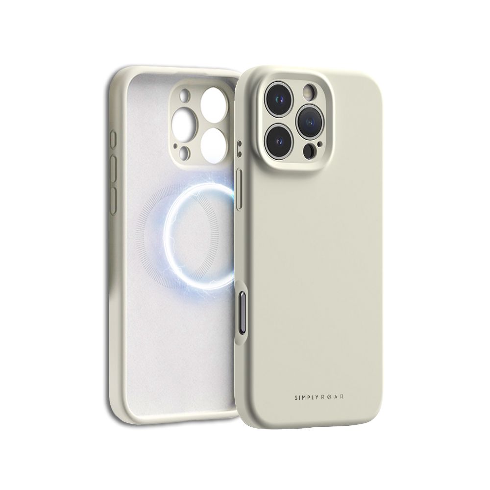 iPhone 16 Pro Max Simply Roar Hyper Silicone Case (MagSafe Compatible) - White