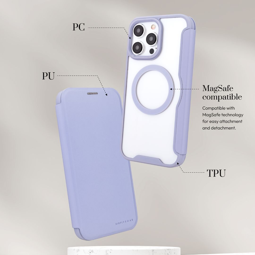 iPhone 16 Pro Max Simply Roar MAG Diary (MagSafe Compatible) - Blue