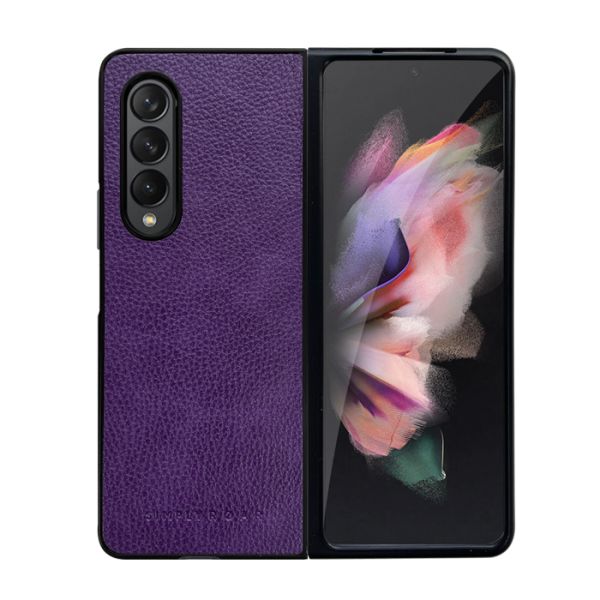 Samsung Galaxy Z Fold 6 Simply Roar Leather Hard Case - Purple