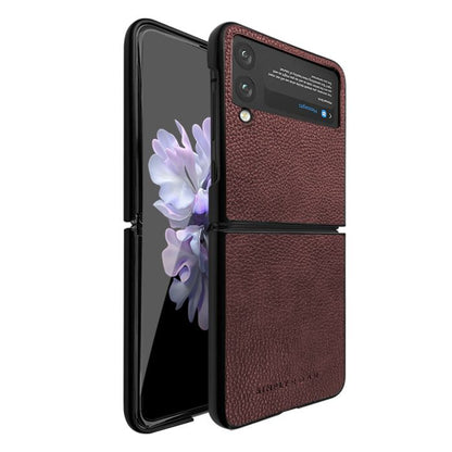 Samsung Galaxy Z Flip 6 / 7 FE Simply Roar Leather Hard Case - Red