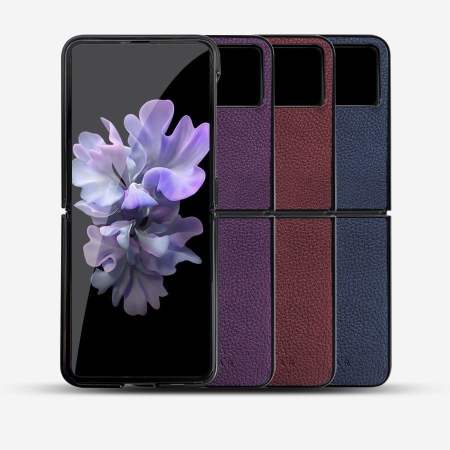 Samsung Galaxy Z Flip 6 / 7 FE Simply Roar Leather Hard Case - Blue