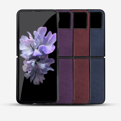 Samsung Galaxy Z Flip 6 / 7 FE Simply Roar Leather Hard Case - Purple