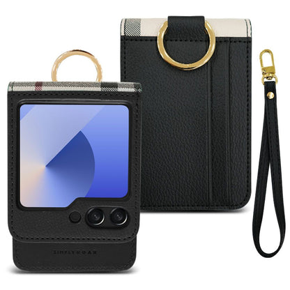 Samsung Galaxy Z Flip 6 / 7 FE Simply Roar Vera Leather Case - Black