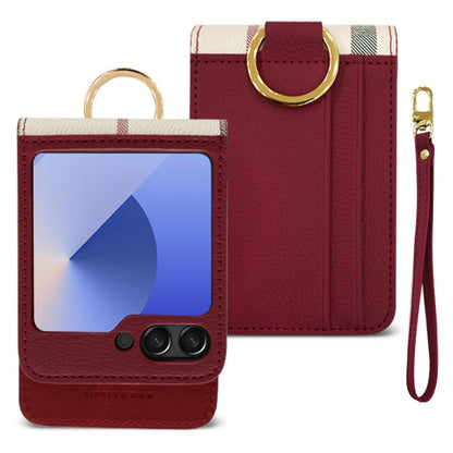 Samsung Galaxy Z Flip 6 / 7 FE Simply Roar Vera Leather Case - Wine