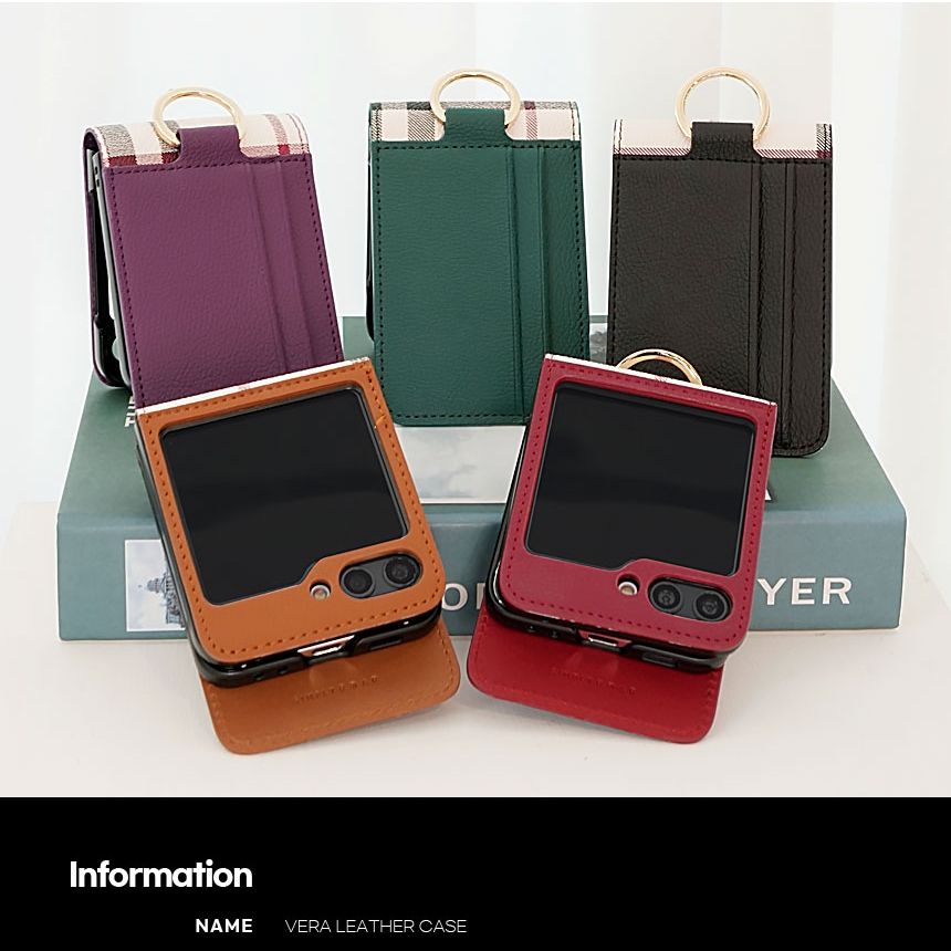Samsung Galaxy Z Flip 6 / 7 FE Simply Roar Vera Leather Case - Wine