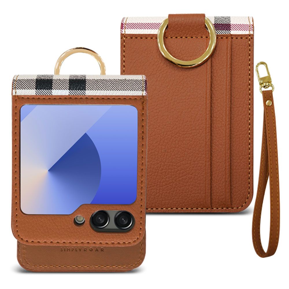 Samsung Galaxy Z Flip 6 / 7 FE Simply Roar Vera Leather Case - Brown