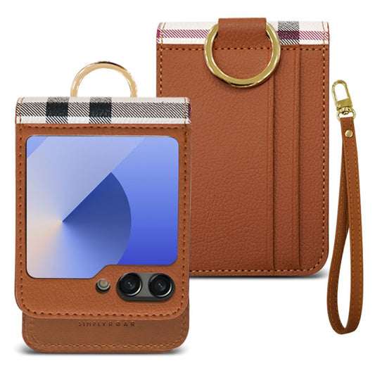 Samsung Galaxy Z Flip 6 / 7 FE Simply Roar Vera Leather Case - Brown