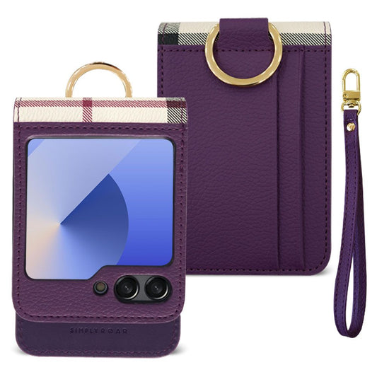 Samsung Galaxy Z Flip 6 / 7 FE Simply Roar Vera Leather Case - Purple