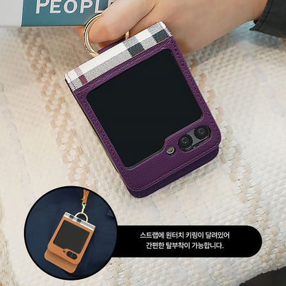 Samsung Galaxy Z Flip 6 / 7 FE Simply Roar Vera Leather Case - Purple