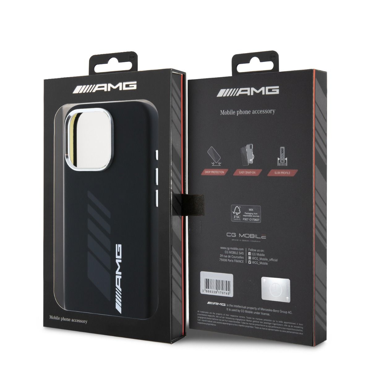 iPhone 16 Pro AMG HC SILI OVERSIZE RHOMBS (MagSafe Compatible) - Black