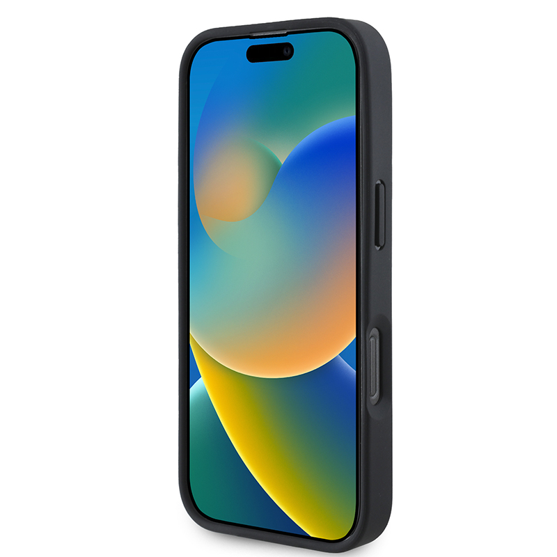 iPhone 16 Pro Mercedes-Benz HC TEXTURED AND PLAIN LEATHER (MagSafe Compatible) - Black