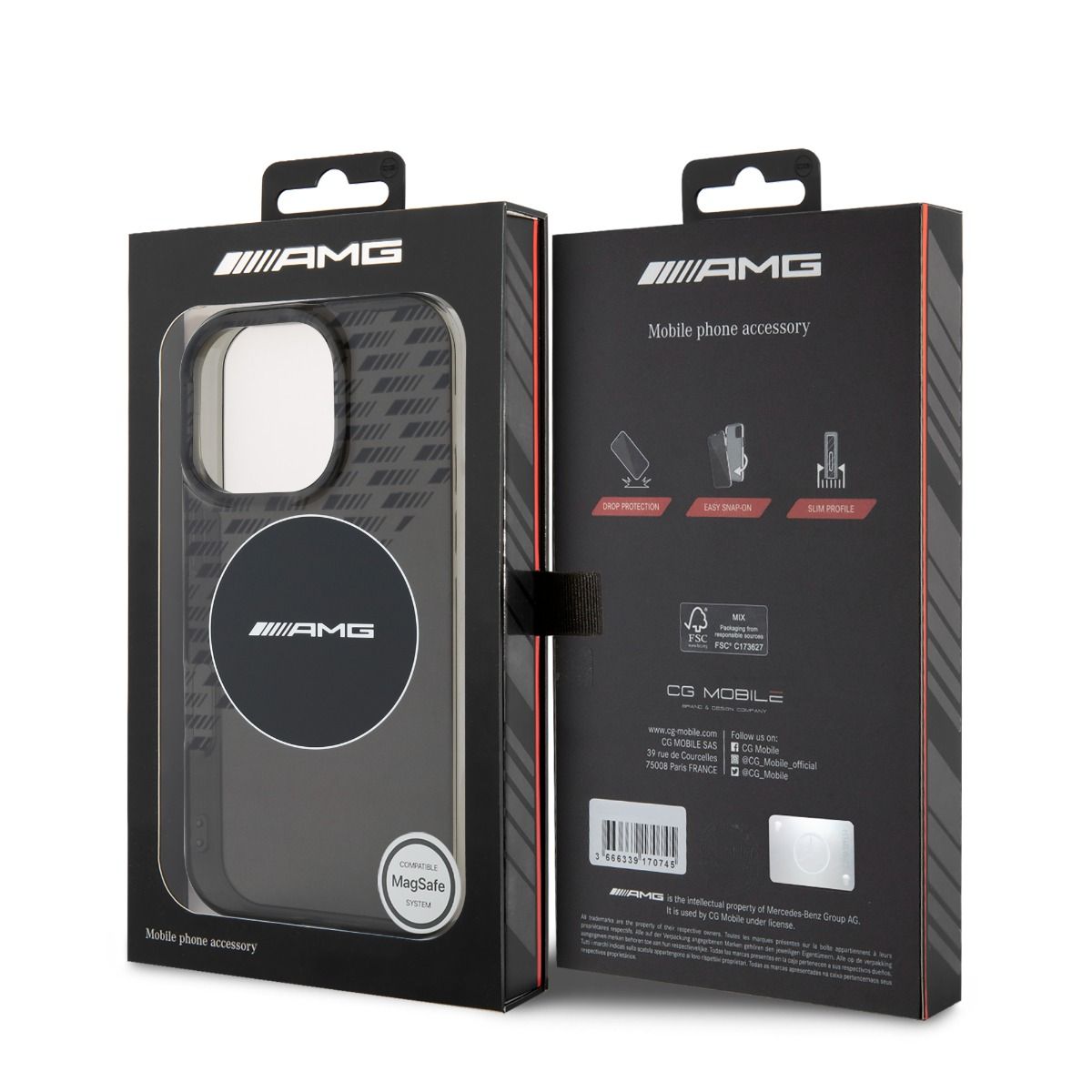iPhone 16 Pro AMG CASE SMOKED (MagSafe Compatible) - Black