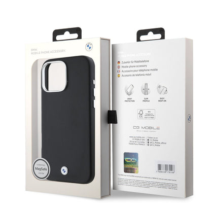 iPhone 16 Pro BMW HC SIGN PU FULL WRAPPED METAL (MagSafe Compatible) - Black