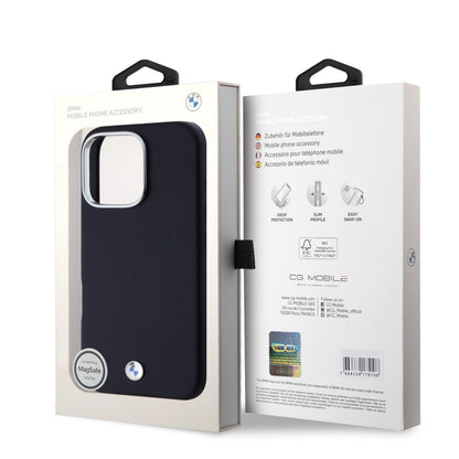 iPhone 16 Pro Max BMW HC SIGN PU FULL WRAPPED METAL (MagSafe Compatible) - Navy