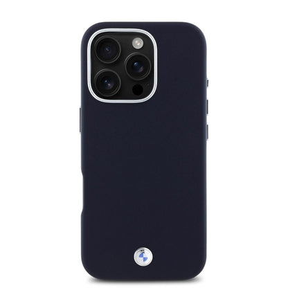 iPhone 16 Pro Max BMW HC SIGN PU FULL WRAPPED METAL (MagSafe Compatible) - Navy