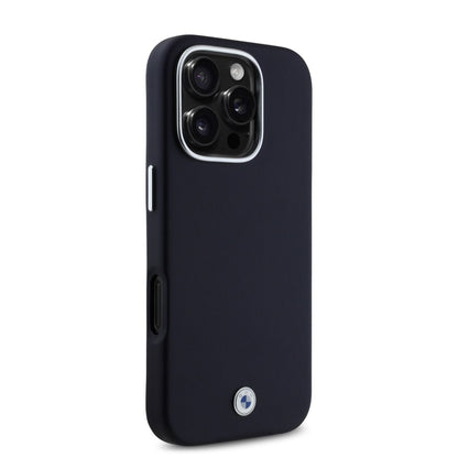iPhone 16 Pro Max BMW HC SIGN PU FULL WRAPPED METAL (MagSafe Compatible) - Navy