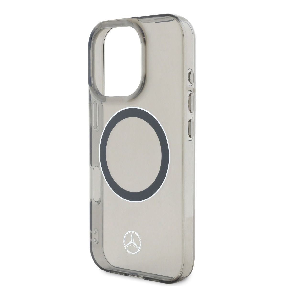 iPhone 16 Pro Max Mercedes-Benz HC TRANSPARENT PC / TPU SILVER RING (MagSafe Compatible) - BlackiPhone 16 Pro Max Mercedes-Benz HC TRANSPARENT PC / TPU SILVER RING (MagSafe Compatible) - Black