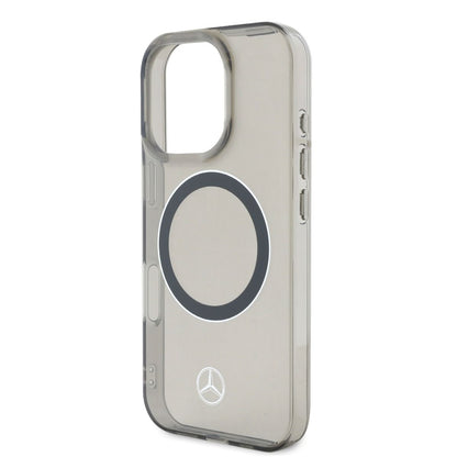 iPhone 16 Pro Max Mercedes-Benz HC TRANSPARENT PC / TPU SILVER RING (MagSafe Compatible) - BlackiPhone 16 Pro Max Mercedes-Benz HC TRANSPARENT PC / TPU SILVER RING (MagSafe Compatible) - Black