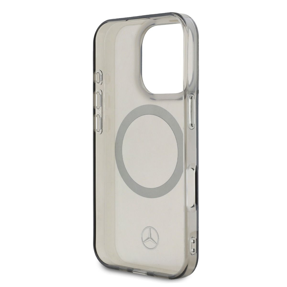 iPhone 16 Pro Max Mercedes-Benz HC TRANSPARENT PC / TPU SILVER RING (MagSafe Compatible) - BlackiPhone 16 Pro Max Mercedes-Benz HC TRANSPARENT PC / TPU SILVER RING (MagSafe Compatible) - Black