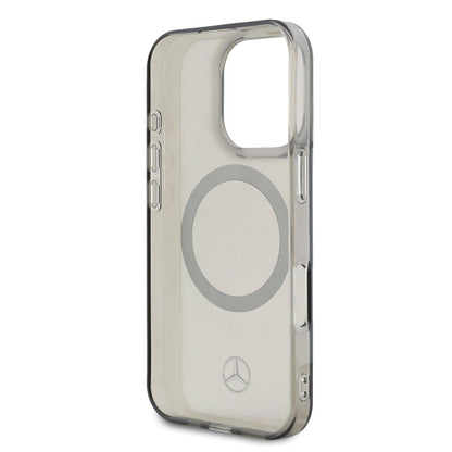 iPhone 16 Pro Max Mercedes-Benz HC TRANSPARENT PC / TPU SILVER RING (MagSafe Compatible) - BlackiPhone 16 Pro Max Mercedes-Benz HC TRANSPARENT PC / TPU SILVER RING (MagSafe Compatible) - Black