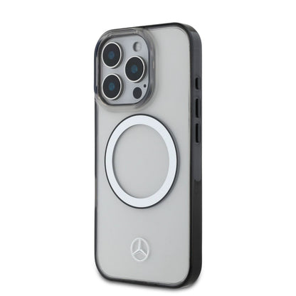 iPhone 16 Pro Mercedes-Benz HC TRANSPARENT PC / TPU W / BLACK RING (MagSafe Compatible) - Clear
