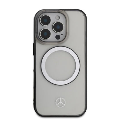iPhone 16 Pro Max Mercedes-Benz HC TRANSPARENT PC / TPU W / BLACK RING (MagSafe Compatible) - Clear