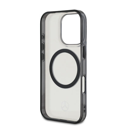 iPhone 16 Pro Max Mercedes-Benz HC TRANSPARENT PC / TPU W / BLACK RING (MagSafe Compatible) - Clear