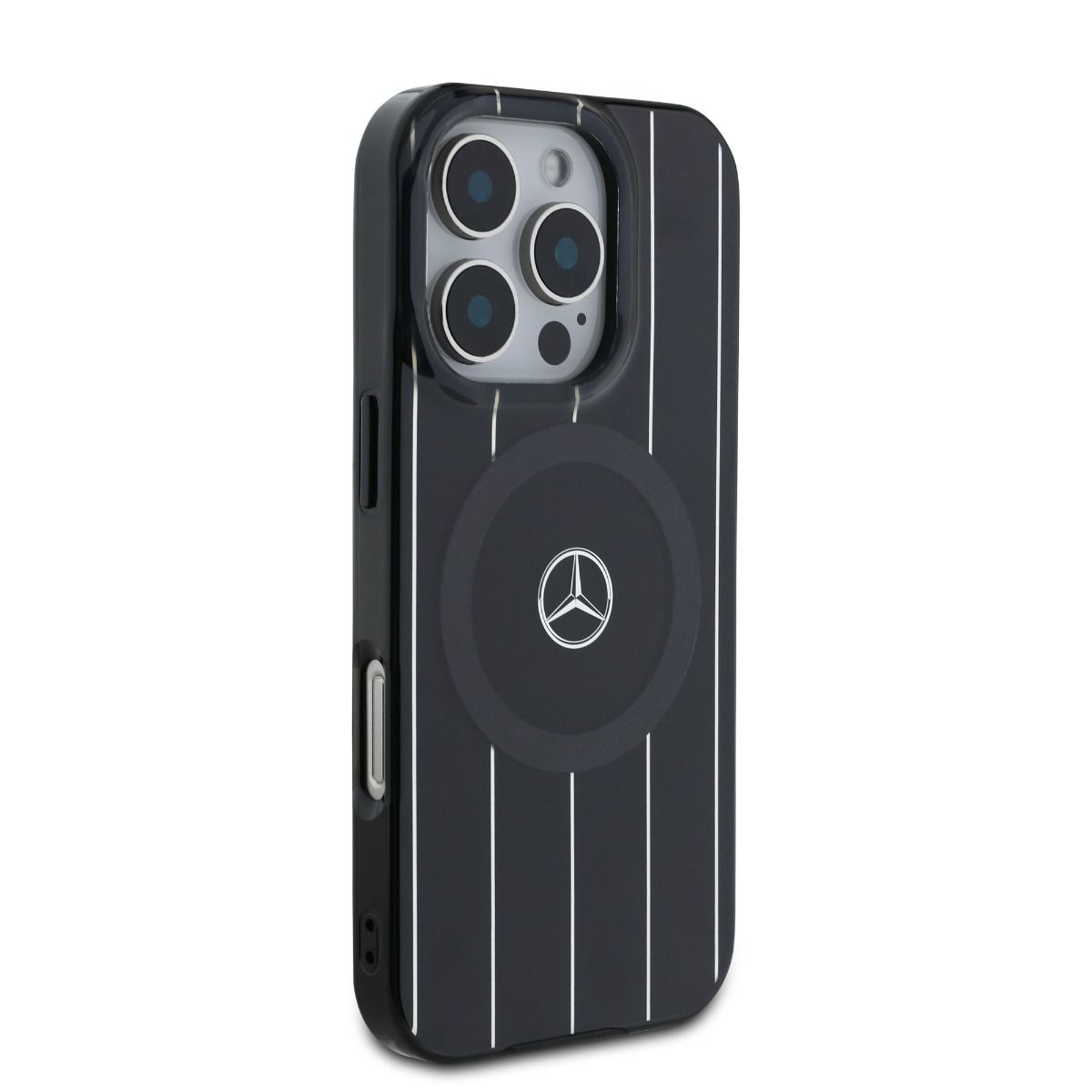 iPhone 16 Pro Mercedes-Benz HC DOUBLE LAYER CROSSED LINES (MagSafe Compatible) - Black