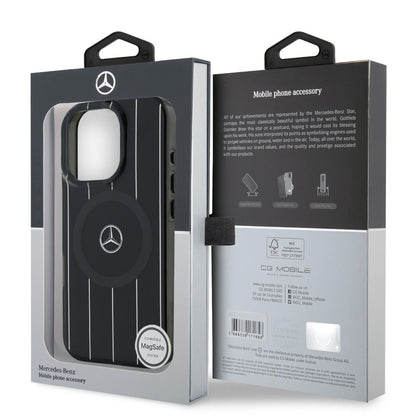 iPhone 16 Pro Max Mercedes-Benz HC DOUBLE LAYER CROSSED LINES (MagSafe Compatible) - Black