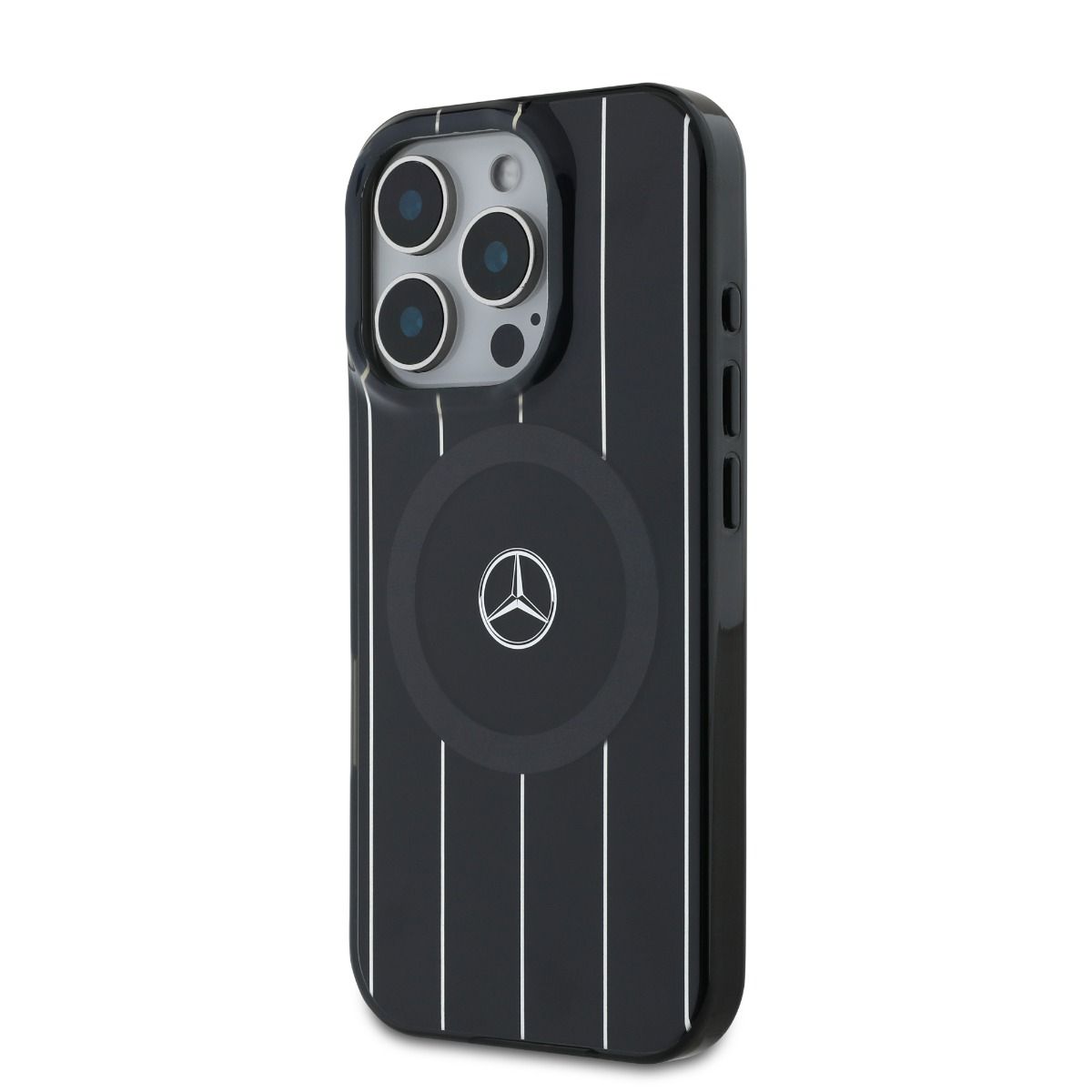 iPhone 16 Pro Max Mercedes-Benz HC DOUBLE LAYER CROSSED LINES (MagSafe Compatible) - Black