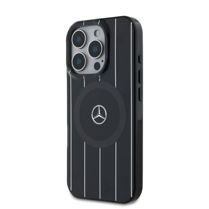 iPhone 16 Pro Max Mercedes-Benz HC DOUBLE LAYER CROSSED LINES (MagSafe Compatible) - Black