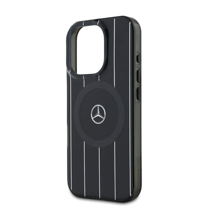 iPhone 16 Pro Max Mercedes-Benz HC DOUBLE LAYER CROSSED LINES (MagSafe Compatible) - Black
