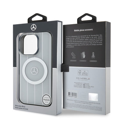 iPhone 16 Pro Mercedes-Benz - DOUBLE LAYER CASE WITH CROSSED LINES (MagSafe Compatible) - White