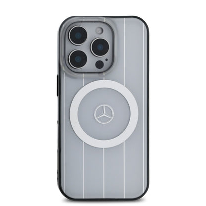 iPhone 16 Pro Mercedes-Benz - DOUBLE LAYER CASE WITH CROSSED LINES (MagSafe Compatible) - White
