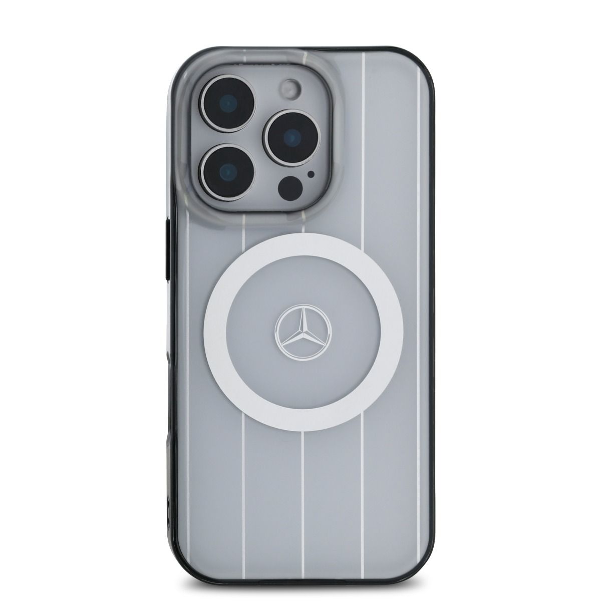 iPhone 16 Pro Max Mercedes-Benz - DOUBLE LAYER CASE WITH CROSSED LINES (MagSafe Compatible) - White