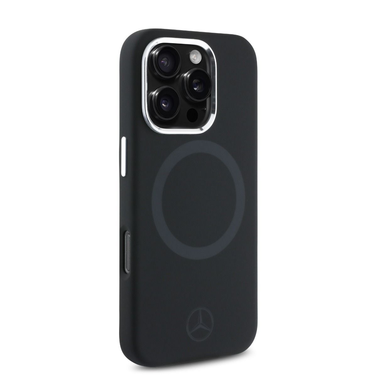 iPhone 16 Pro Max Mercedes-Benz HC SILICONE TONAL LOGO (MagSafe Compatible) - Black