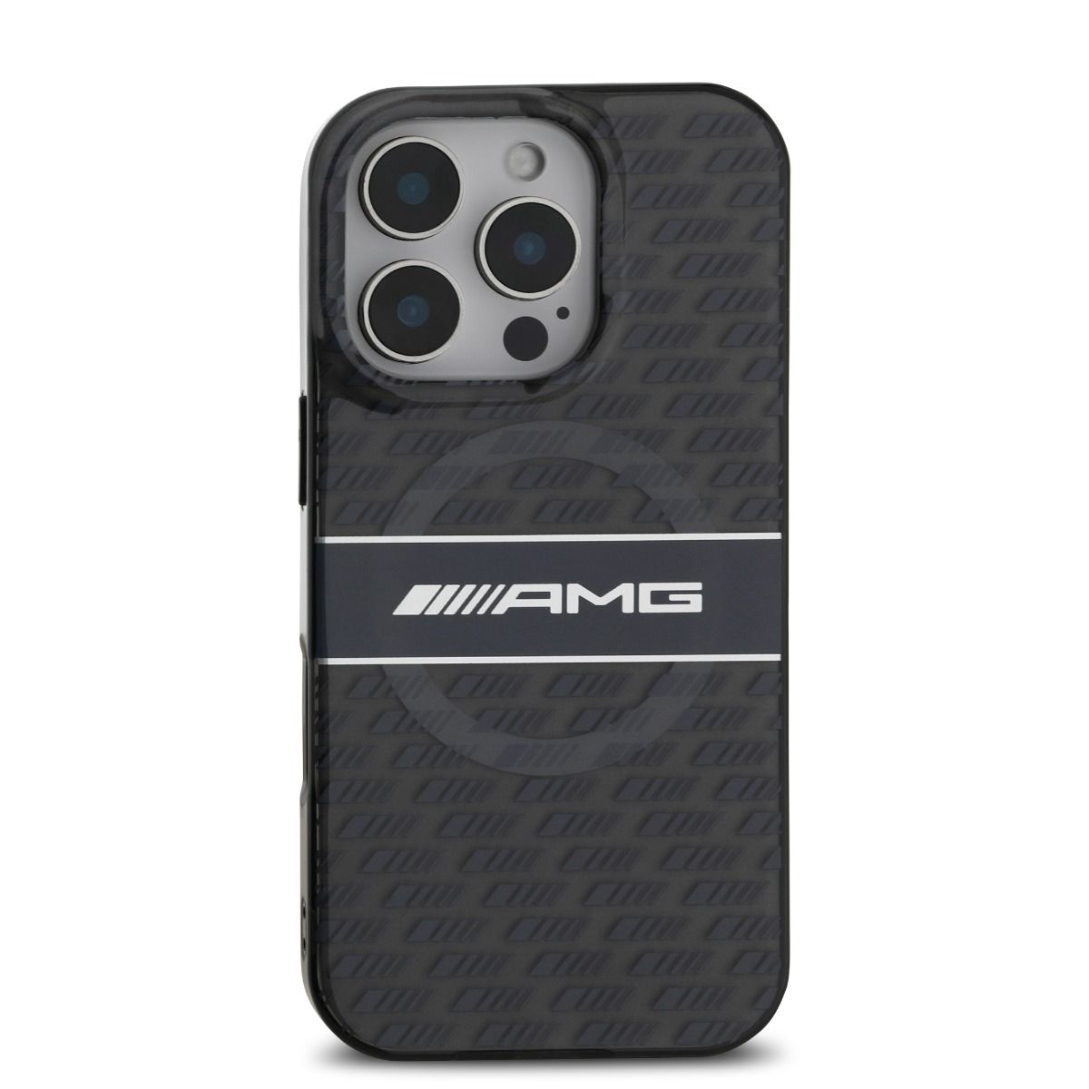 iPhone 16 Pro AMG HC DOUBLE LAYER TRANSPARENT RHOMBS REPEAT (MagSafe Compatible) - Grey