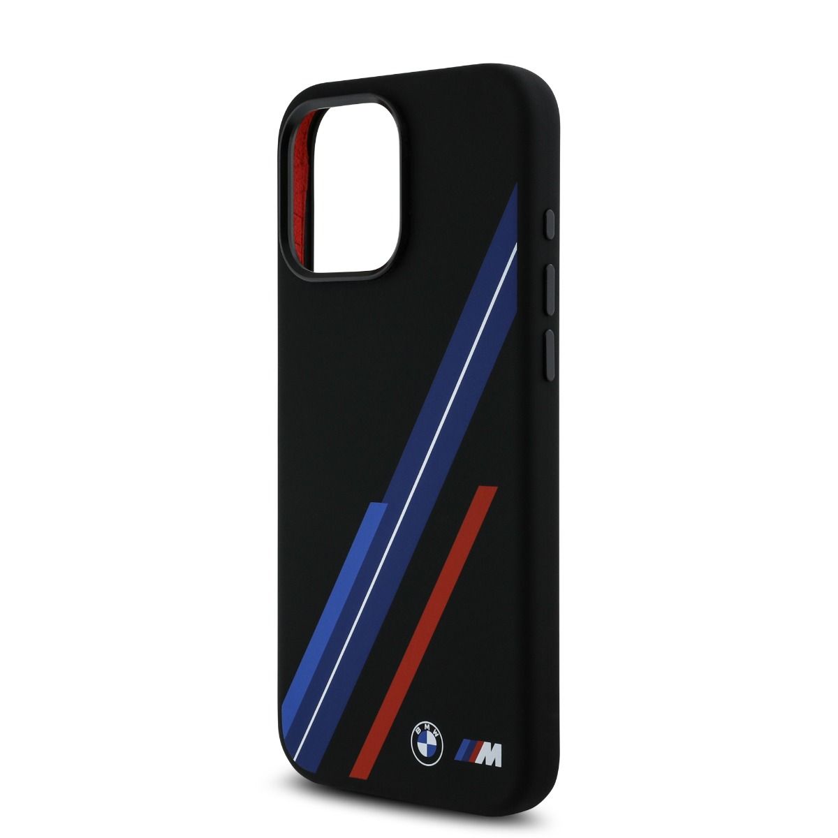 iPhone 16 Pro Max BMW HC M SILICONE RANDOM LINES (MagSafe Compatible) - Black