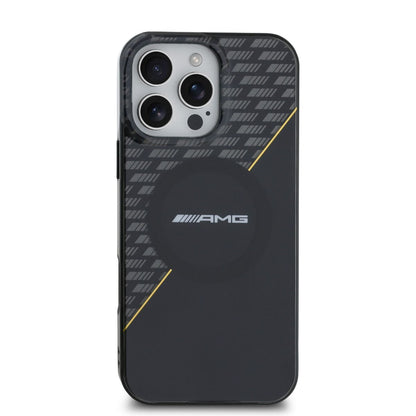 iPhone 16 Pro Max AMG HC DOUBLE LAYER TRANSPARENT RHOMBS (MagSafe Compatible) - Black Yellow