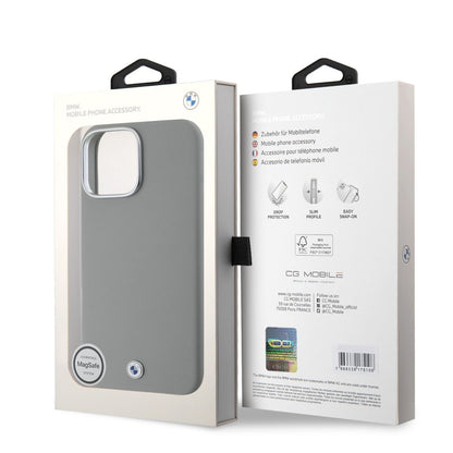 iPhone 16 Pro Max BMW HC SIGN PU FULL WRAPPED METAL (MagSafe Compatible) - Grey