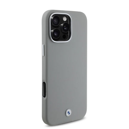 iPhone 16 Pro Max BMW HC SIGN PU FULL WRAPPED METAL (MagSafe Compatible) - Grey