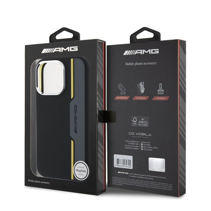 iPhone 16 Pro AMG HC SILICONE BOW LINES (MagSafe Compatible) - Black Yellow