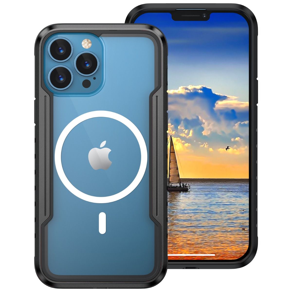 iPhone 16e BLACKTECH Defense Shield Aluminum Alloy (MagSafe Compatible) - Black