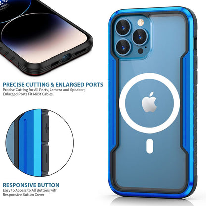 iPhone 16e BLACKTECH Defense Shield Aluminum Alloy (MagSafe Compatible) - Blue