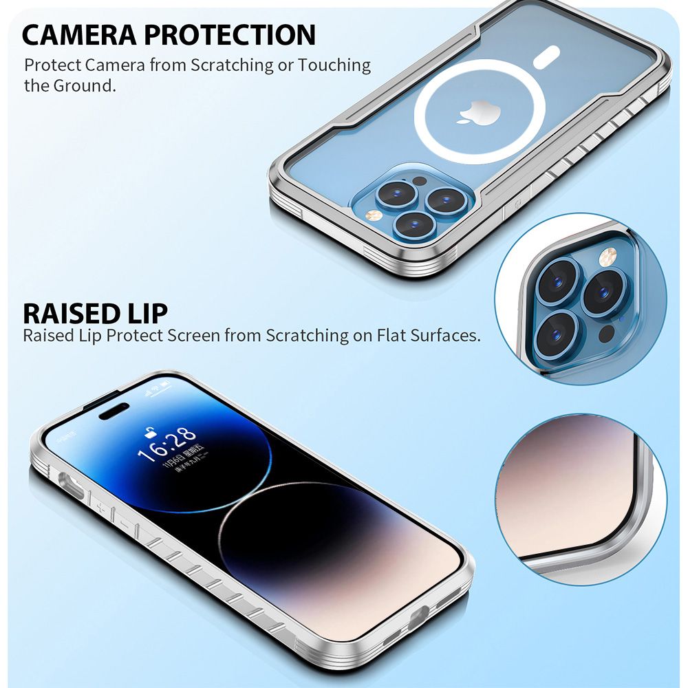 iPhone 16e BLACKTECH Defense Shield Aluminum Alloy (MagSafe Compatible) - Grey