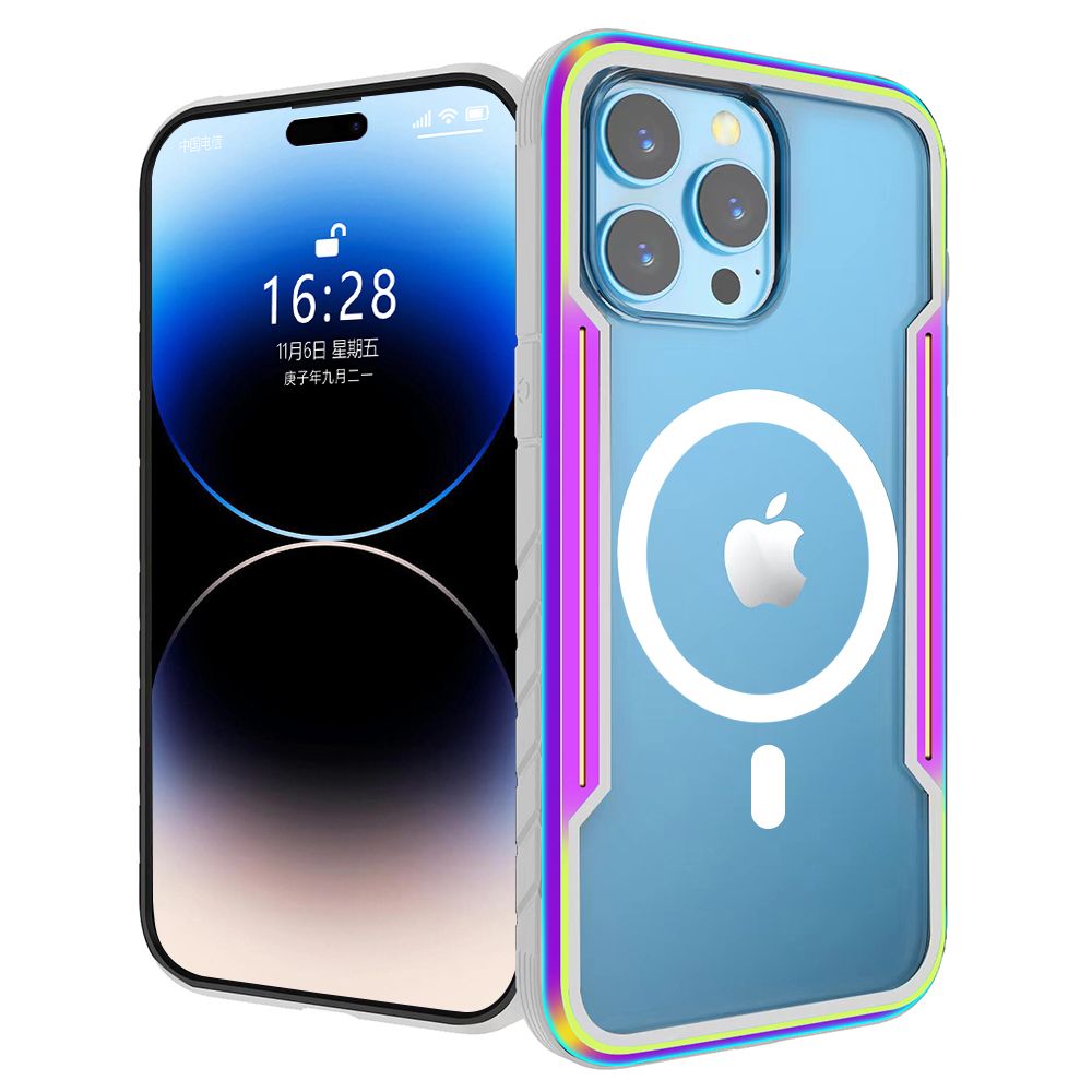 iPhone 16e BLACKTECH Defense Shield Aluminum Alloy (MagSafe Compatible) - Iridescent