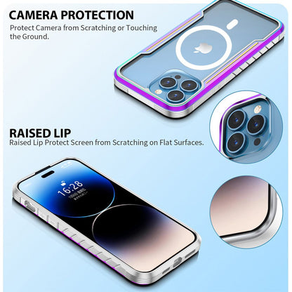 Samsung Galaxy S24 Plus / S25 Plus BLACKTECH Defense Shield Aluminum Alloy (MagSafe Compatible) - Iridescent