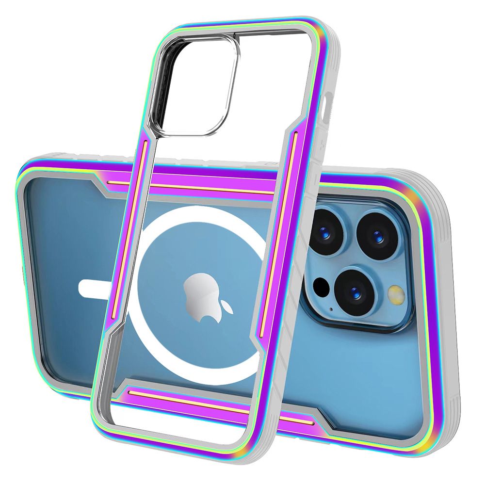 Samsung Galaxy S24 Plus / S25 Plus BLACKTECH Defense Shield Aluminum Alloy (MagSafe Compatible) - Iridescent
