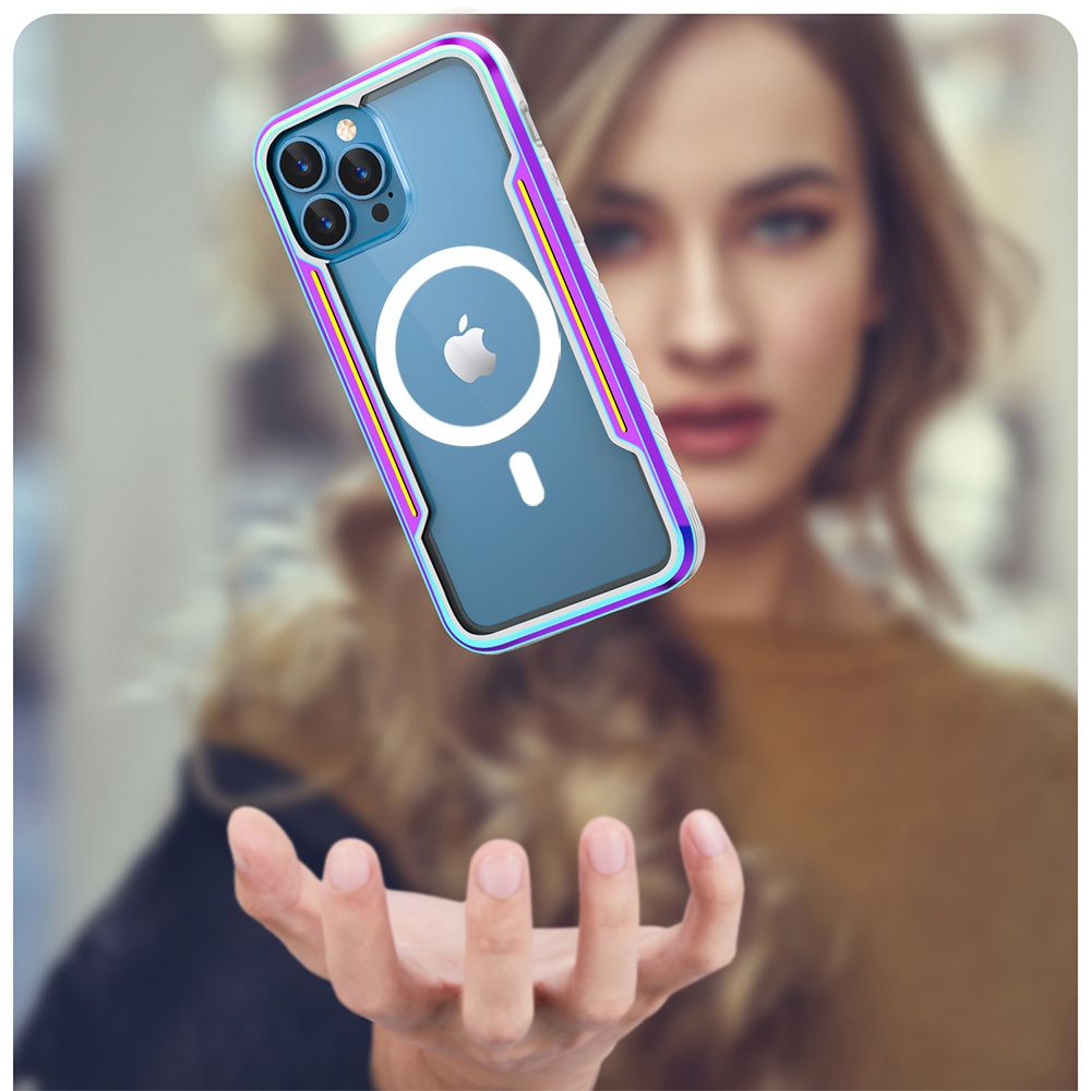 iPhone 16e BLACKTECH Defense Shield Aluminum Alloy (MagSafe Compatible) - Iridescent